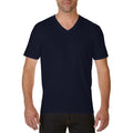 Navy - Back - Gildan Mens Premium Cotton V Neck Short Sleeve T-Shirt