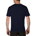 Navy - Side - Gildan Mens Premium Cotton V Neck Short Sleeve T-Shirt
