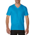 Sapphire - Back - Gildan Mens Premium Cotton V Neck Short Sleeve T-Shirt