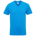 Sapphire - Front - Gildan Mens Premium Cotton V Neck Short Sleeve T-Shirt