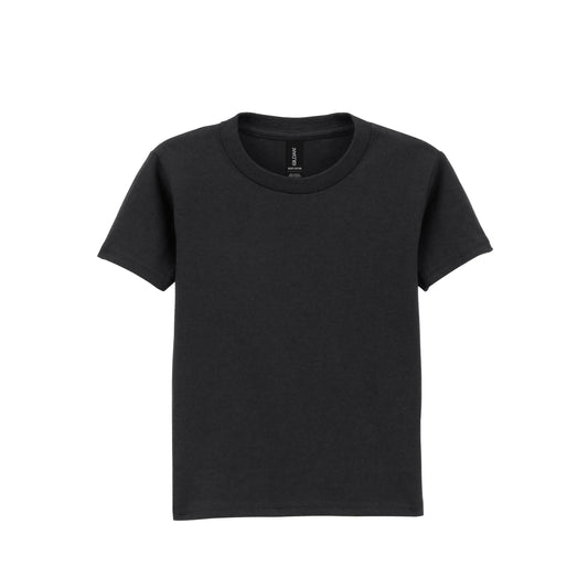 Black - Front - Gildan Childrens-Kids Cotton Heavy T-Shirt