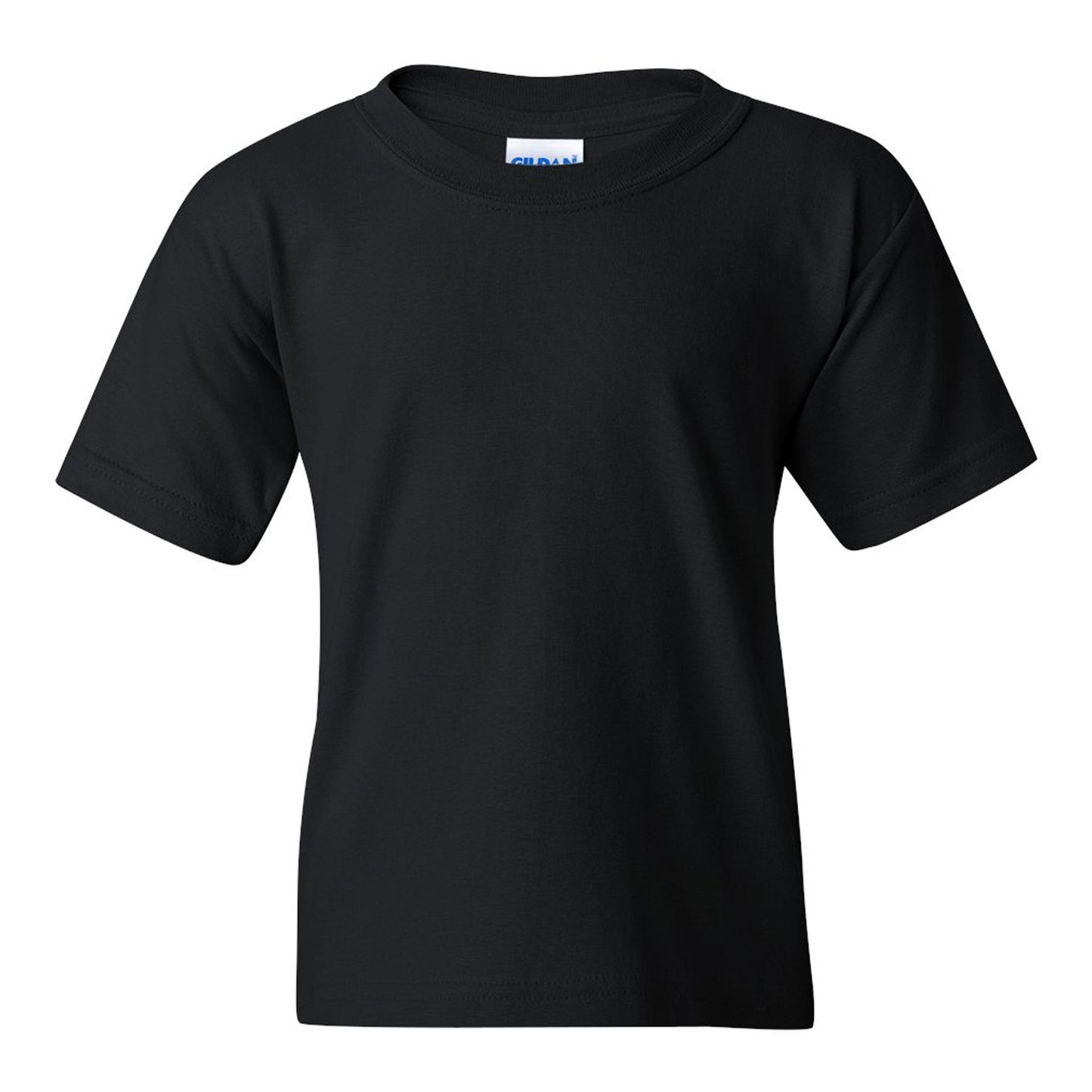 Black - Front - Gildan Childrens-Kids Cotton Heavy T-Shirt
