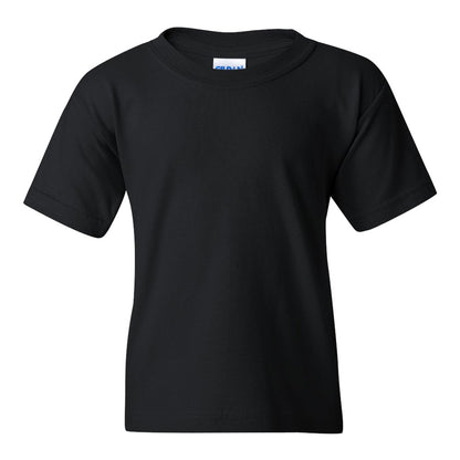 Black - Front - Gildan Childrens-Kids Cotton Heavy T-Shirt