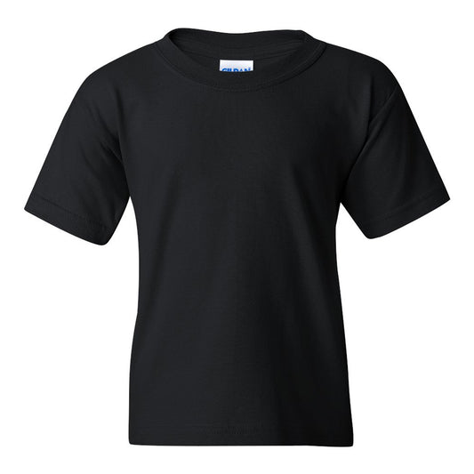 Black - Front - Gildan Childrens-Kids Cotton Heavy T-Shirt