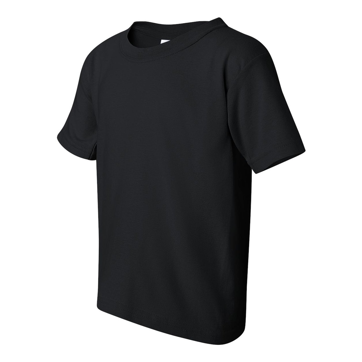 Black - Side - Gildan Childrens-Kids Cotton Heavy T-Shirt