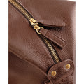 Tan - Back - Quadra NuHude Faux Leather Weekender Holdall Bag