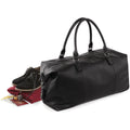 Black - Back - Quadra NuHude Faux Leather Weekender Holdall Bag