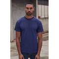 Navy - Back - Fruit Of The Loom Mens Heavy Weight Belcoro® Cotton Short Sleeve T-Shirt