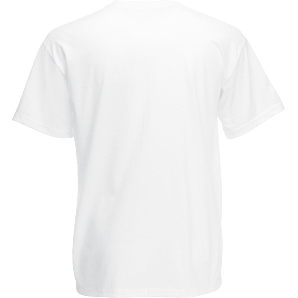 White - Side - Fruit Of The Loom Mens Heavy Weight Belcoro® Cotton Short Sleeve T-Shirt