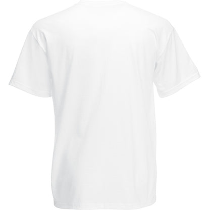 White - Side - Fruit Of The Loom Mens Heavy Weight Belcoro® Cotton Short Sleeve T-Shirt