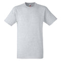 Heather Grey - Front - Fruit Of The Loom Mens Heavy Weight Belcoro® Cotton Short Sleeve T-Shirt