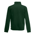 Bottle Green - Back - Fruit Of The Loom Mens Zip Neck Sweatshirt
