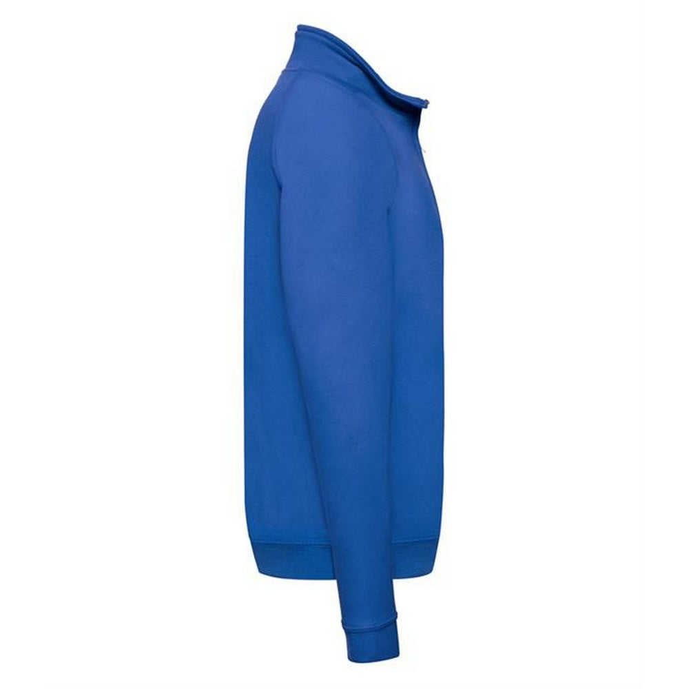 Royal - Side - Fruit Of The Loom Mens Zip Neck Sweatshirt