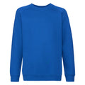 Royal - Front - Fruit Of The Loom Childrens-Kids Unisex Raglan Sleeve Sweatshirt