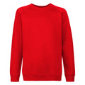 Red - Front - Fruit Of The Loom Childrens-Kids Unisex Raglan Sleeve Sweatshirt