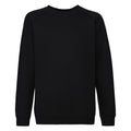 Black - Front - Fruit Of The Loom Childrens-Kids Unisex Raglan Sleeve Sweatshirt