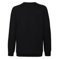 Black - Back - Fruit Of The Loom Childrens-Kids Unisex Raglan Sleeve Sweatshirt