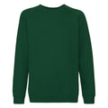 Bottle Green - Front - Fruit Of The Loom Childrens-Kids Unisex Raglan Sleeve Sweatshirt