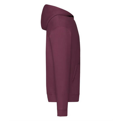 Burgundy - Side - Fruit Of The Loom Mens Zip Through Hooded Sweatshirt - Hoodie