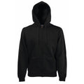 Black - Back - Fruit Of The Loom Mens Zip Through Hooded Sweatshirt - Hoodie
