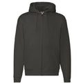 Charcoal - Front - Fruit Of The Loom Mens Zip Through Hooded Sweatshirt - Hoodie