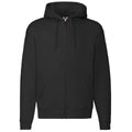 Black - Front - Fruit Of The Loom Mens Zip Through Hooded Sweatshirt - Hoodie