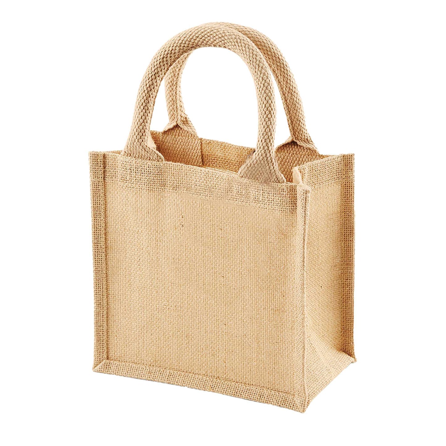 Natural - Back - Westford Mill Jute Petite Gift Bag (4L)