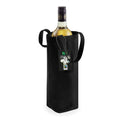 Black - Front - Westford Mill Cotton Bottle Bag