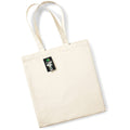 Natural - Back - Westford Mill Cotton Classic Shopper Bag (21 Litres)