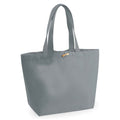 Grey - Front - Westford Mill Organic Marina Tote Shopping Bag (20L)