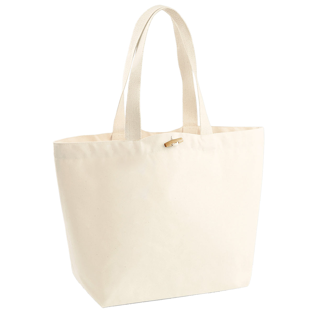 Natural - Front - Westford Mill Organic Marina Tote Shopping Bag (20L)