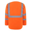 Hi Vis Orange - Side - Yoko Mens Executive Hi-Vis Long Sleeve Safety Waistcoat