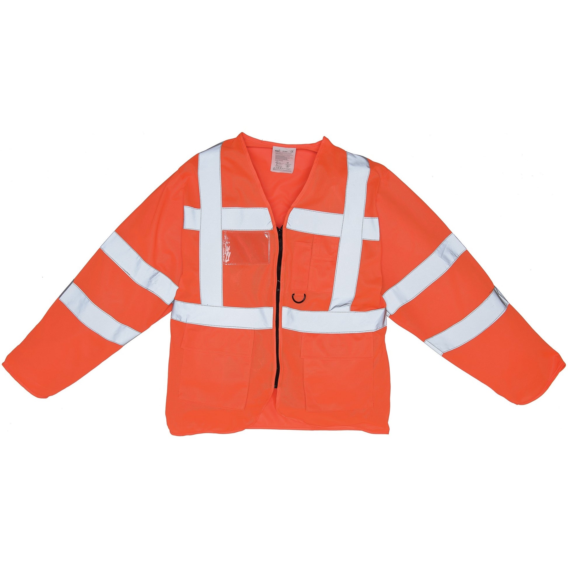 Hi Vis Orange - Lifestyle - Yoko Mens Executive Hi-Vis Long Sleeve Safety Waistcoat
