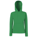 Kelly Green - Back - Fruit Of The Loom Ladies Lady Fit Hooded Sweatshirt - Hoodie