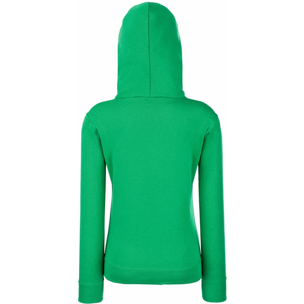 Kelly Green - Side - Fruit Of The Loom Ladies Lady Fit Hooded Sweatshirt - Hoodie