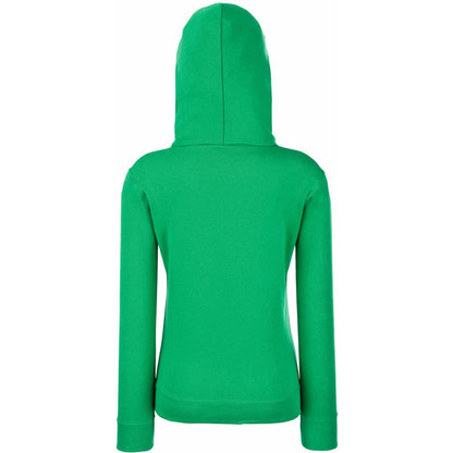 Kelly Green - Side - Fruit Of The Loom Ladies Lady Fit Hooded Sweatshirt - Hoodie