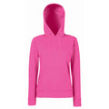 Fuchsia - Back - Fruit Of The Loom Ladies Lady Fit Hooded Sweatshirt - Hoodie