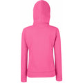 Fuchsia - Side - Fruit Of The Loom Ladies Lady Fit Hooded Sweatshirt - Hoodie