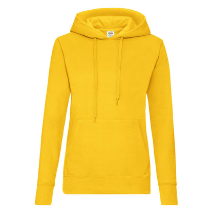 Sunflower - Front - Fruit Of The Loom Ladies Lady Fit Hooded Sweatshirt - Hoodie