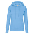 Sky Blue - Front - Fruit Of The Loom Ladies Lady Fit Hooded Sweatshirt - Hoodie