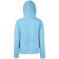 Sky Blue - Side - Fruit Of The Loom Ladies Lady Fit Hooded Sweatshirt - Hoodie