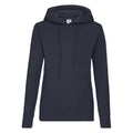 Deep Navy - Front - Fruit Of The Loom Ladies Lady Fit Hooded Sweatshirt - Hoodie