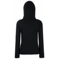 Black - Side - Fruit Of The Loom Ladies Lady Fit Hooded Sweatshirt - Hoodie