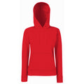 Red - Back - Fruit Of The Loom Ladies Lady Fit Hooded Sweatshirt - Hoodie