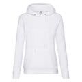 White - Front - Fruit Of The Loom Ladies Lady Fit Hooded Sweatshirt - Hoodie