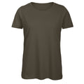 Khaki - Front - B&C Womens-Ladies Favourite Organic Cotton Crew T-Shirt