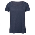 Heather Navy - Front - B&C Womens-Ladies Favourite Cotton Triblend T-Shirt