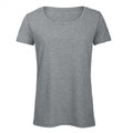Heather Light Grey - Front - B&C Womens-Ladies Favourite Cotton Triblend T-Shirt