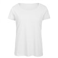 White - Front - B&C Womens-Ladies Favourite Cotton Triblend T-Shirt