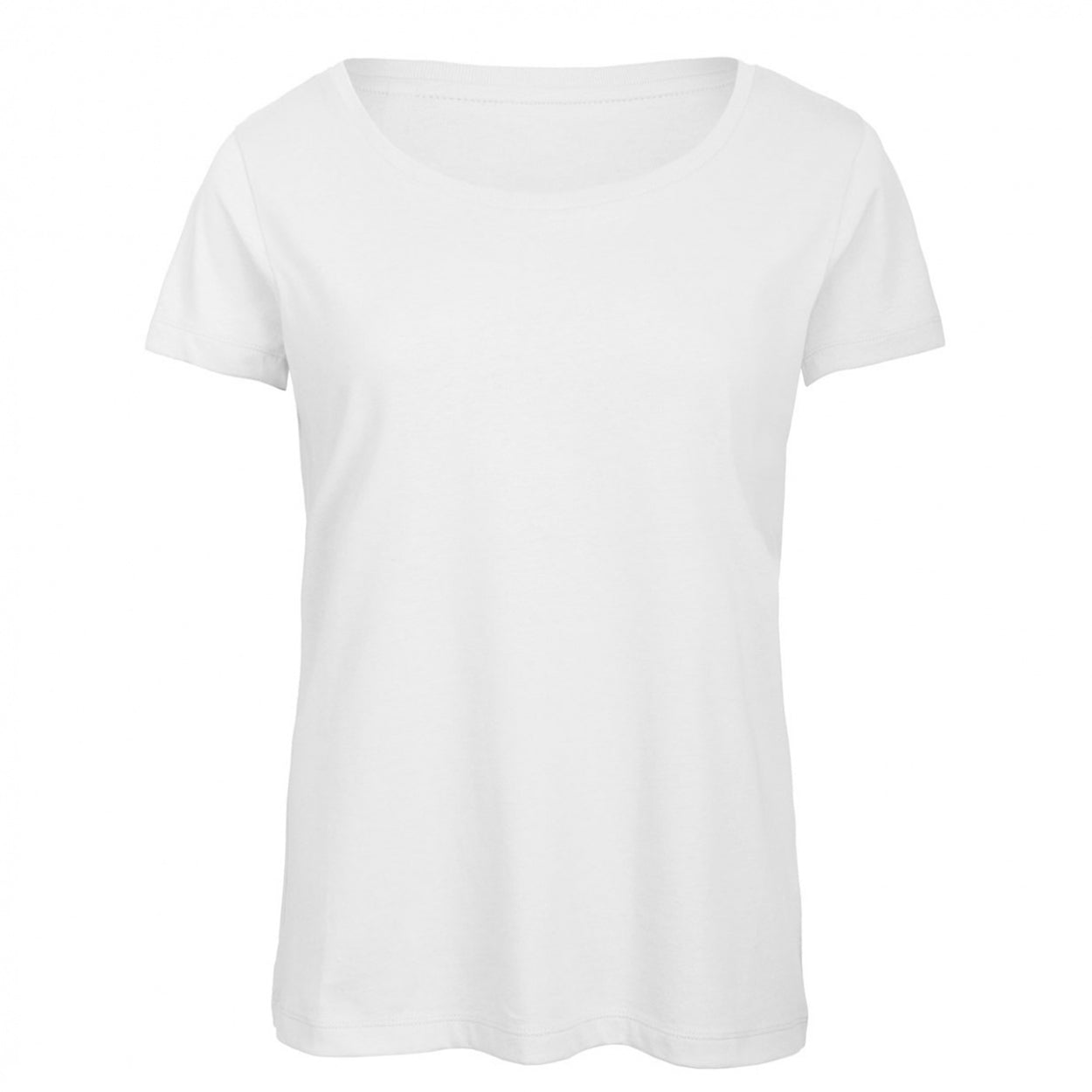 White - Front - B&C Womens-Ladies Favourite Cotton Triblend T-Shirt